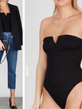 Anine Bing x Helena Christensen Sweetheart Bodysuit - Size M